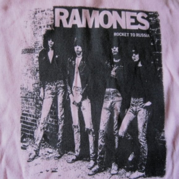 Ramones Rocket Babydoll Pink Junior Ladies Tee (L) - Picture 3 of 3